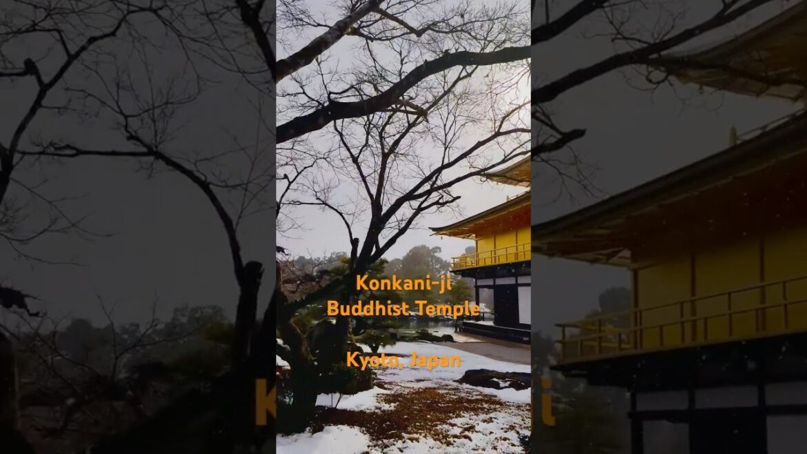 Snowy Golden Temple: Kikaku-ji in Kyoto, Japan #travel #beautifuldestinations #relaxing #landscape