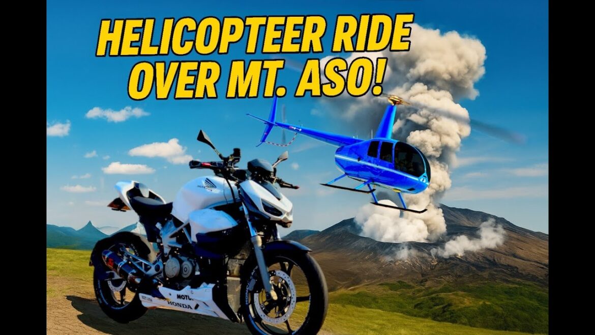 Kumamoto Tour | Honda VTR250 | View of Vocano by HELICOPTER!! Kumamoto Tour | Honda VTR250 | View of Vocano by HELICOPTER!!