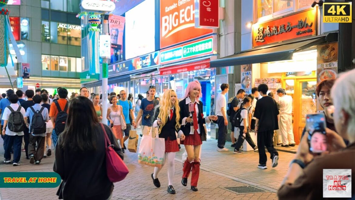 4K HDR Japan travel 2025 | Evening Walk in Shibuya (渋谷) Tokyo Japan | Relaxing Natural City ambience