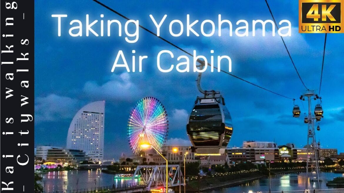 4k 60 fps Yokohama Air Cabin tour both ways from JR Sakuragichō Station and Unga Park what to do