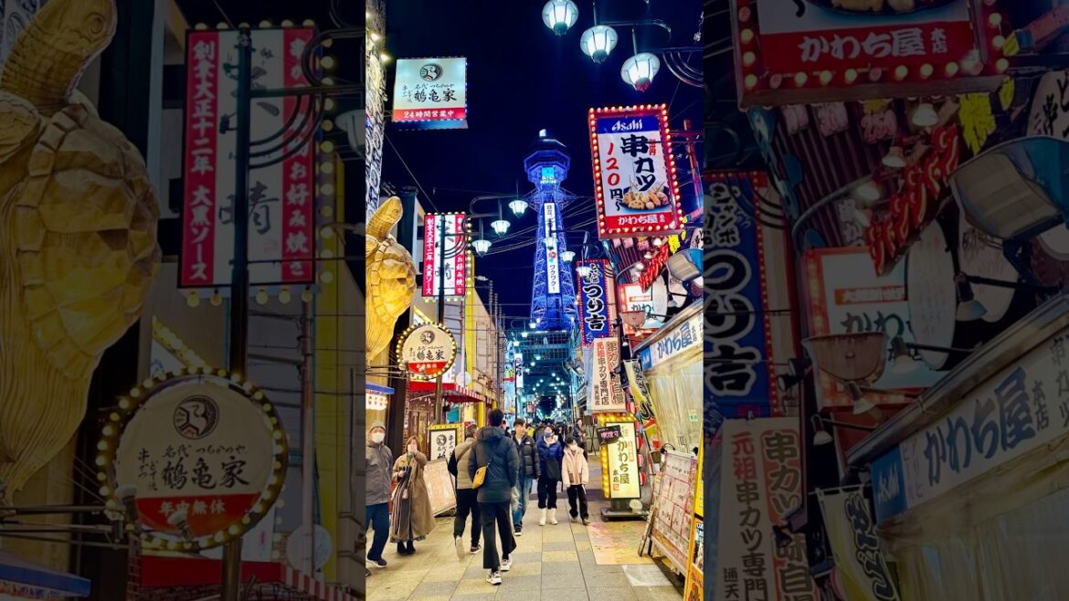 THE BEST of OSAKA, from sunrise to city lights 🗼🇯🇵 #shorts