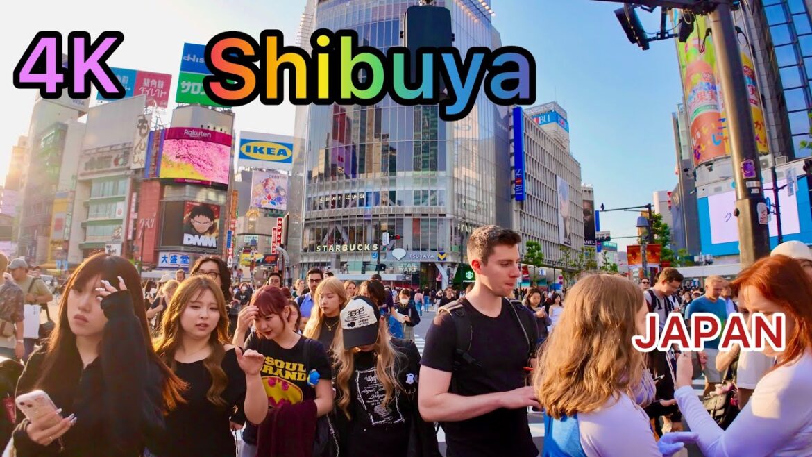4K Virtual Walking Tour from Harajuku to Shibuya . Tokyo , Japan.