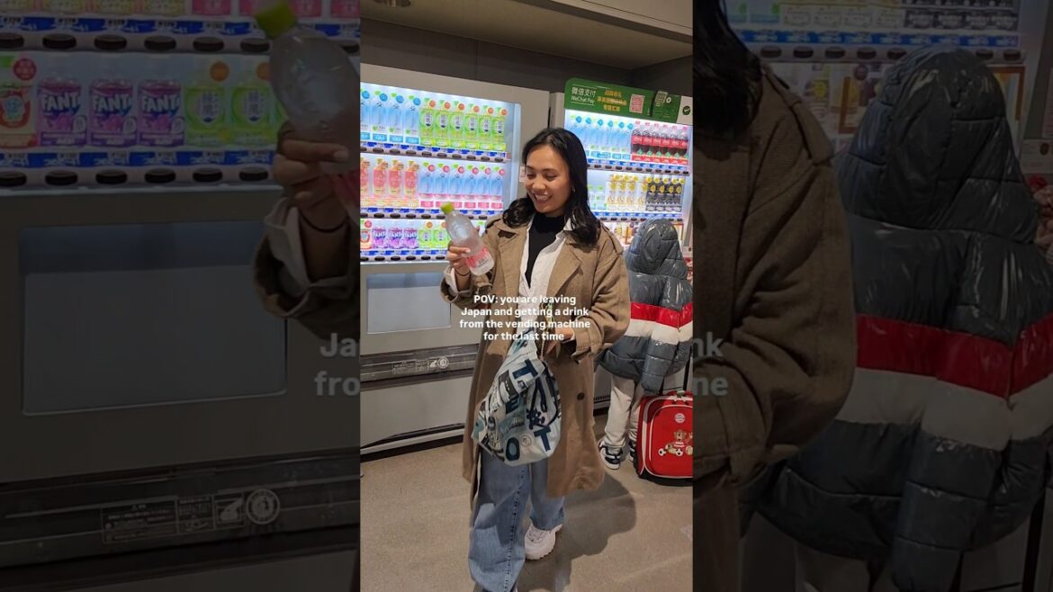 VENDING MACHINE IN JAPAN BECAME MY FRIEND! #travel #japan #food #fyp #shorts #relatable