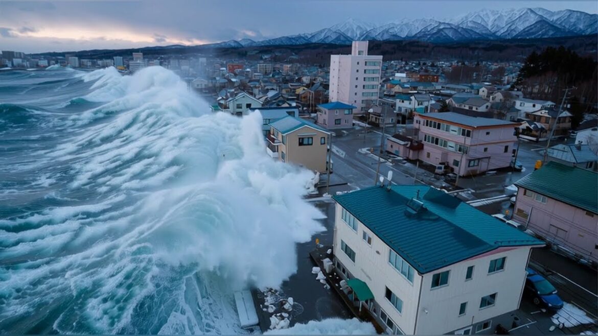 Mega Tsunami Destroys Hokkaido | 200-Foot Waves Crash Through Japan (AI Generated)
