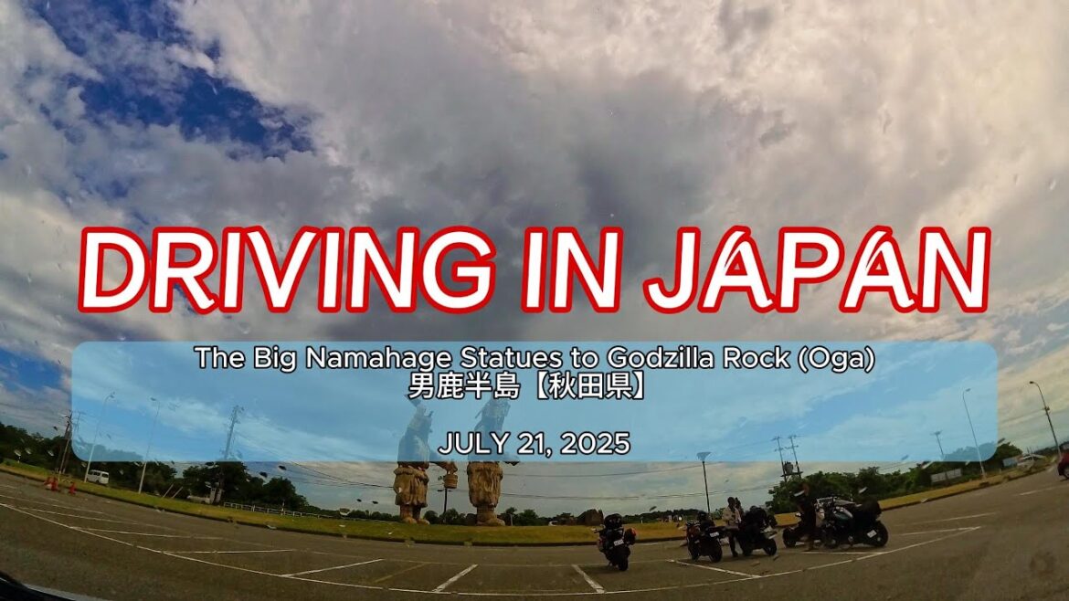 Driving in Japan | The Big Namahage Statues to Godzilla Rock (Oga Peninsula) 🚗🗿👹