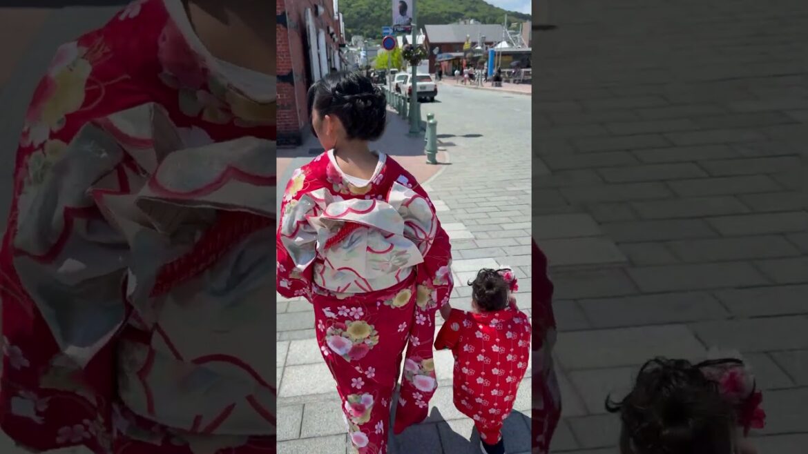 Strolling in Hakodate Bay Hokkaido in Kimonos #japan #japantravel #japaneseculture #family