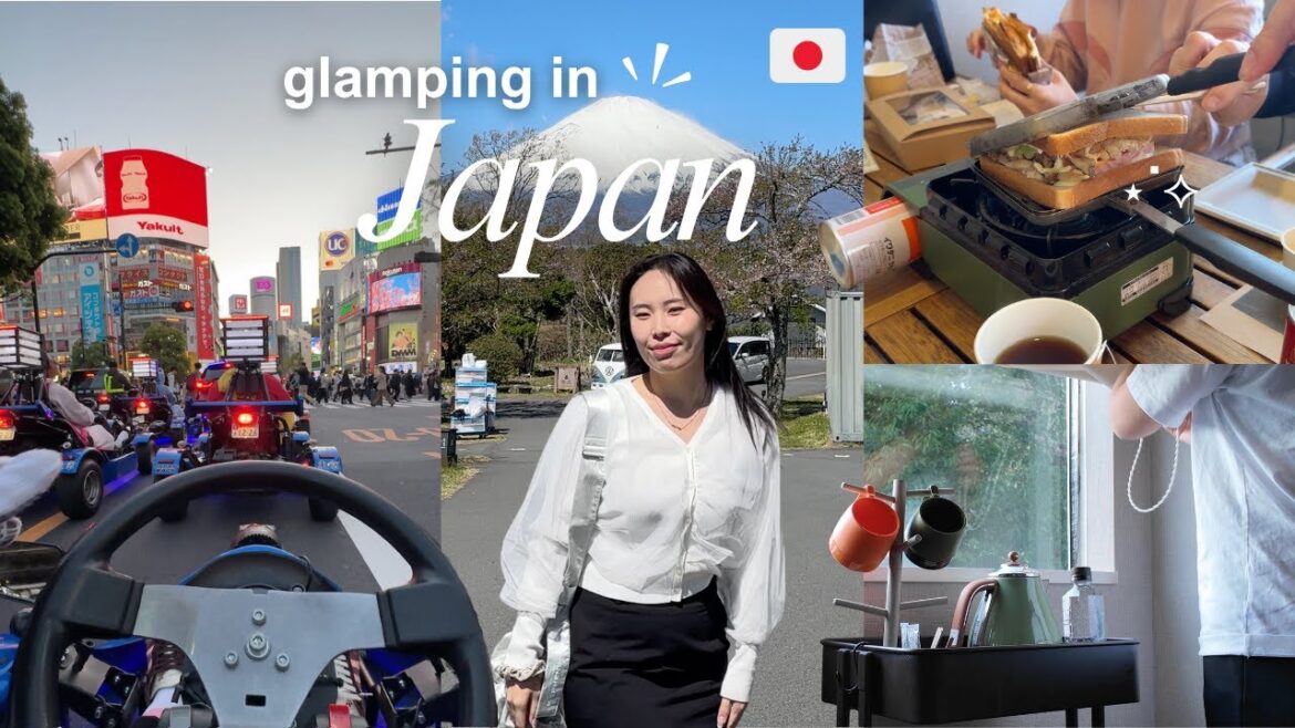 GLAMPING in JAPAN ⋆˙⟡ Mt Fuji Views, Sakura Blooms, DisneySea & Thrifting
