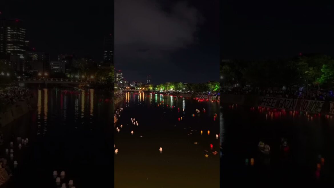 広島の灯籠流し Lantern floating in Hiroshima