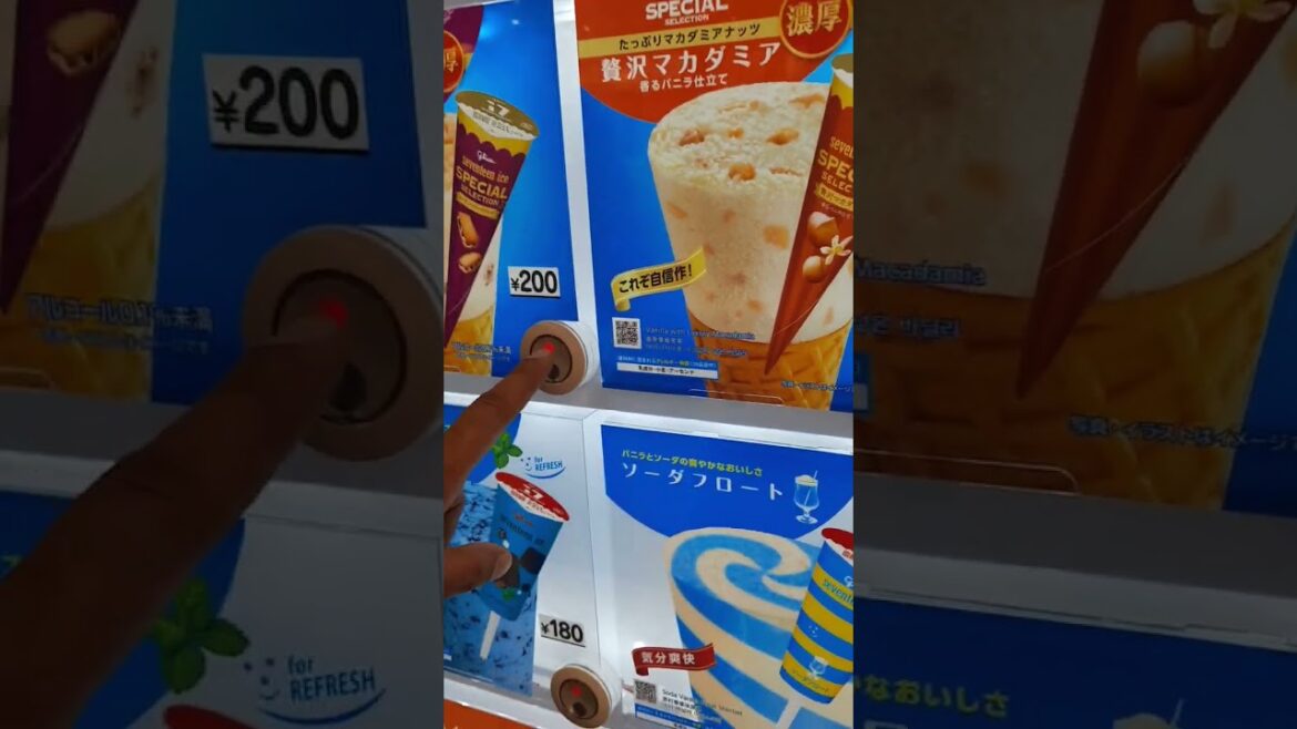 "Ice Cream at the Push of a Button! 🍦# japan # japan trip#snehkauniverse #ytshorts #trending#viral