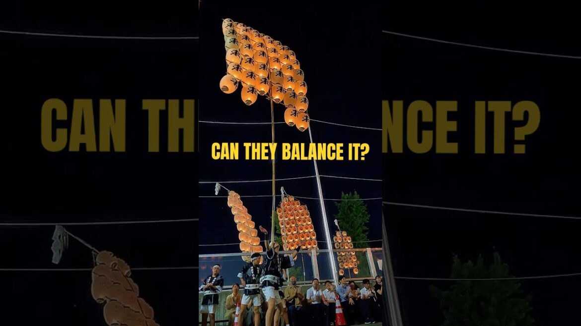 🔥 Japan’s INSANE 40ft Lantern Balancing Act! 😱🎋 #festival #japantravel 🔥 Japan’s INSANE 40ft Lantern Balancing Act! 😱🎋 #festival #japantravel