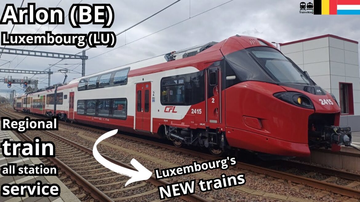 Arlon, Belgium – Luxembourg city, Luxembourg on board of CFL class 2400, Luxembourg’s newest trains Arlon, Belgium - Luxembourg city, Luxembourg on board of CFL class 2400, Luxembourg's newest trains