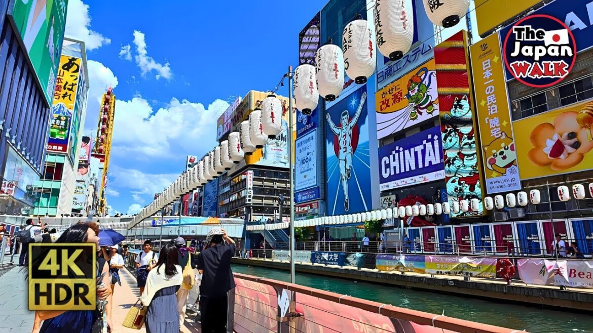 Dotonbori: A Hot Summer Day In The Heart Of Osaka | Walking Tour | 4K | HDR