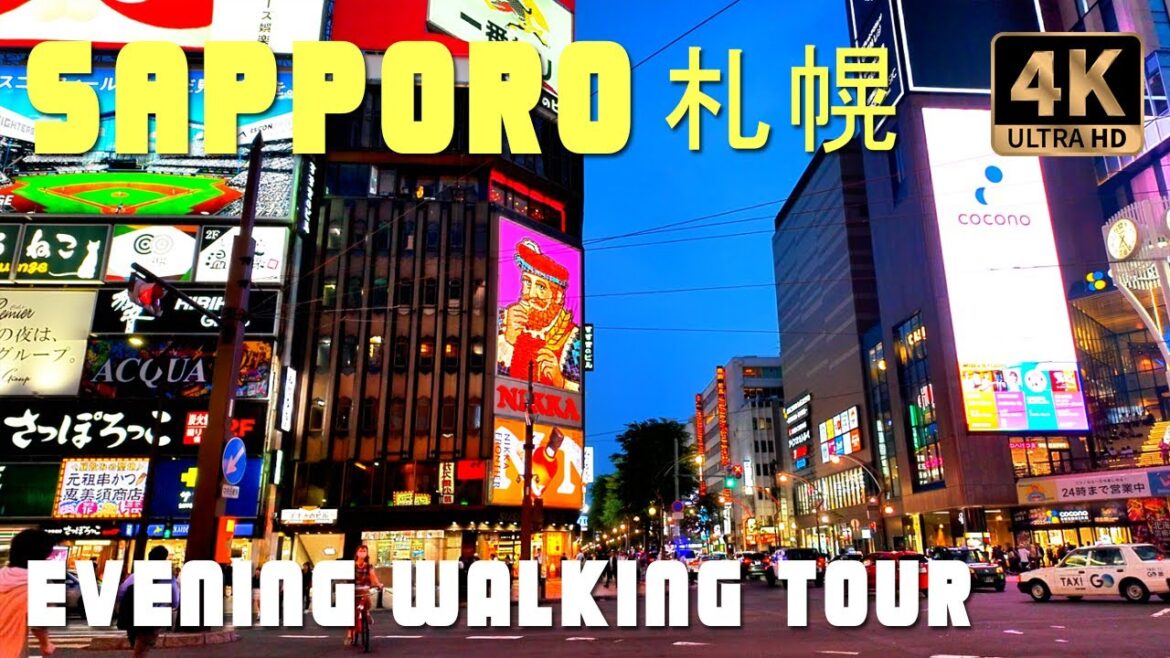 Sapporo Evening Walking Tour, Japan - July 2025 - [4K HDR] With Captions