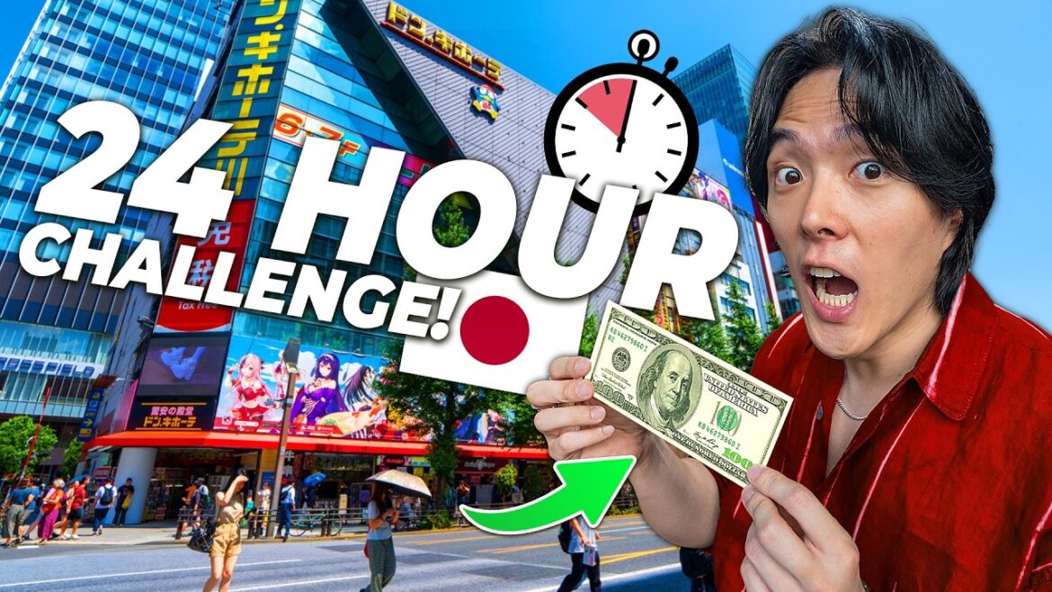 24 HOUR CHALLENGE with $100 in Tokyo!