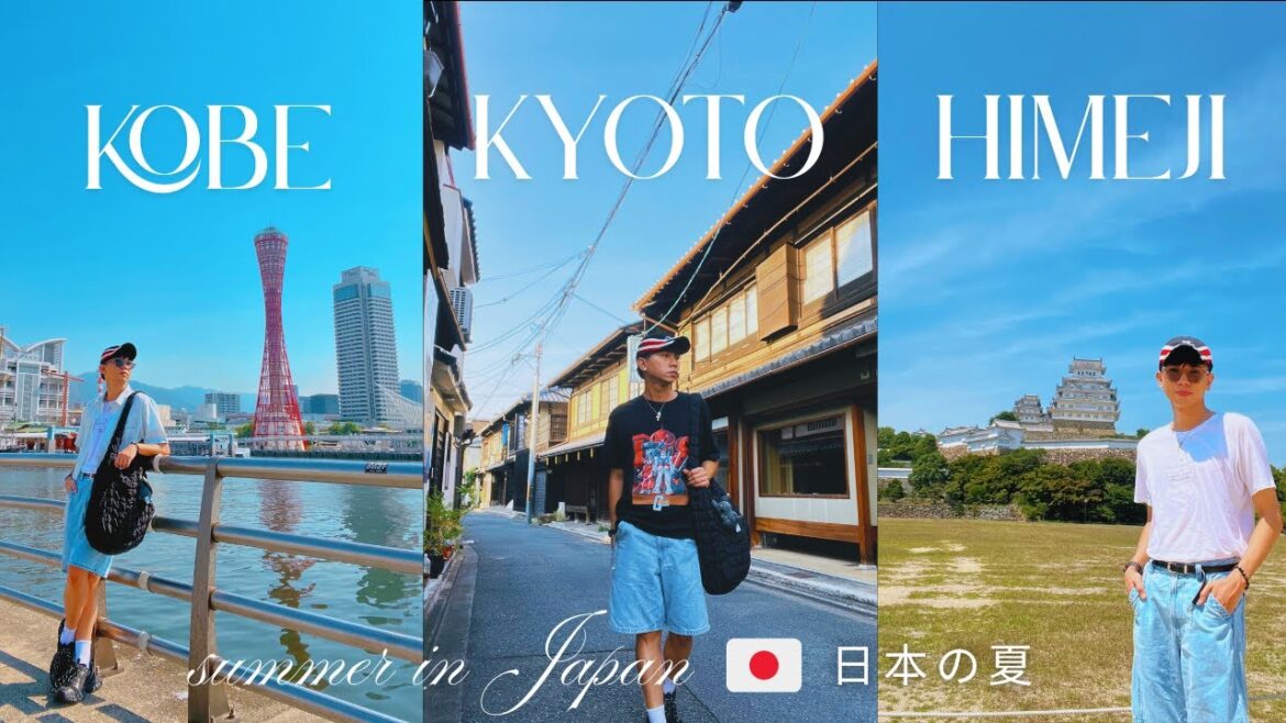 KOBE, HIMEJI & KYOTO vlog 🇯🇵 Solo Traveling 3 Cities in 1 Day 🏯