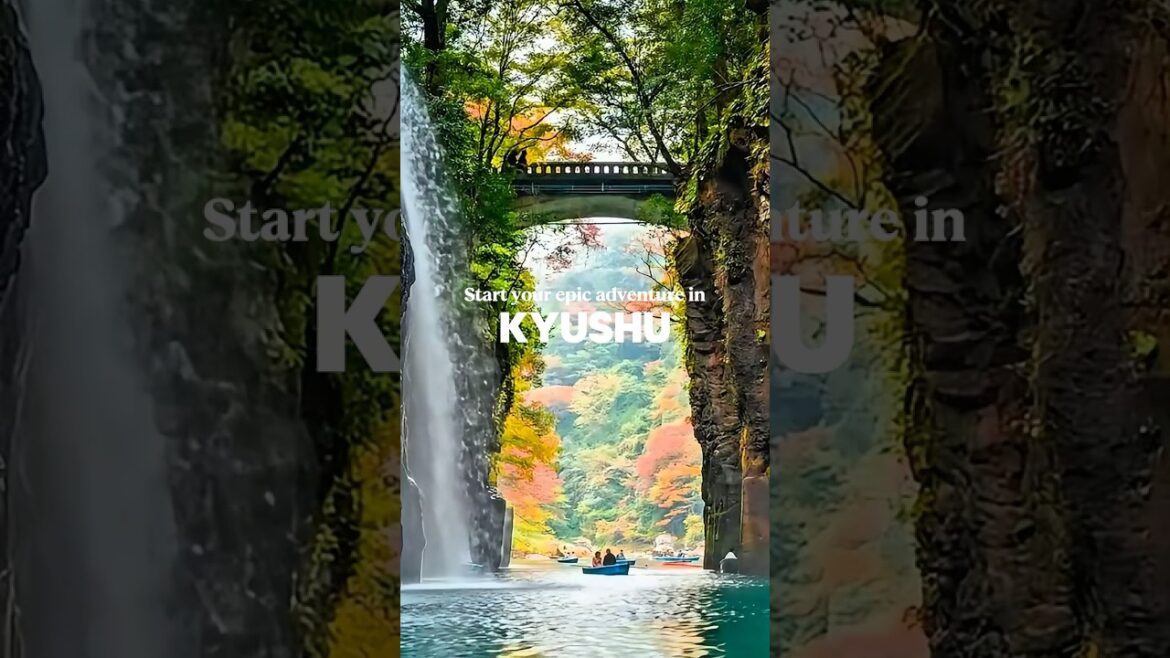 Kyushu Day Trip🌋: Volcano, Grasslands & Mystical Gorge! #kyushu #AsoVolcano #JapanTravel #shorts