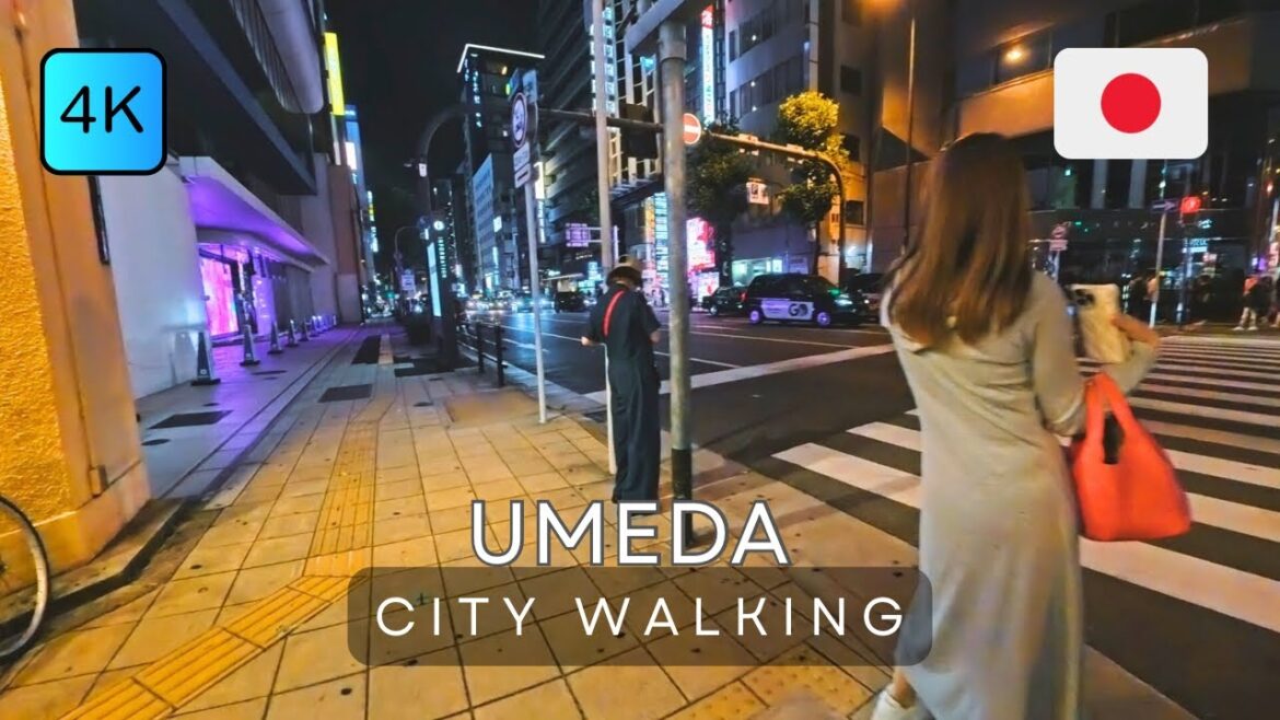 4K Virtual City Night Walk in Umeda | Osaka | Japan |