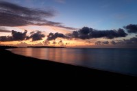 Eef Beach, where the U.S. military landed on June 26, 1945, in the final phase of World War II, is seen in the town of Kumejima, Okinawa Prefecture, in this photo taken on Aug. 4, 2025. The Japanese military's Kayama unit began to kill local residents after the U.S. military's landing, and the atrocities continued until late August that year. (Mainichi/Shinnosuke Kyan) 