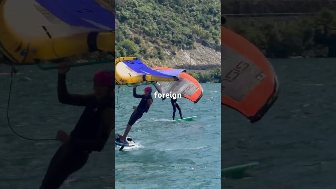 An impressive combination of balance and skill #wingfoiling #LagoDiGarda #Torbole #Italy