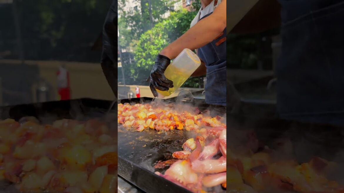 Grilled Octopus in NYC! Street Food Classic