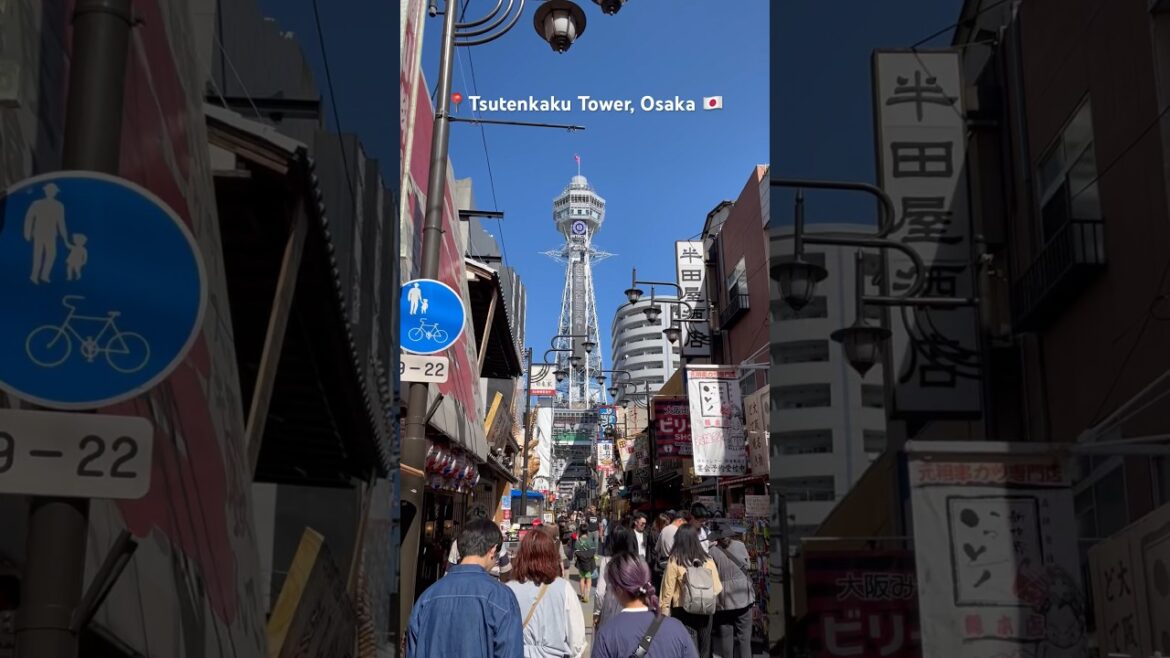 Tsutenkaku Tower, Osaka. Famous Landmark of Shinsekai #osaka #travel #japan #shorts #viajes