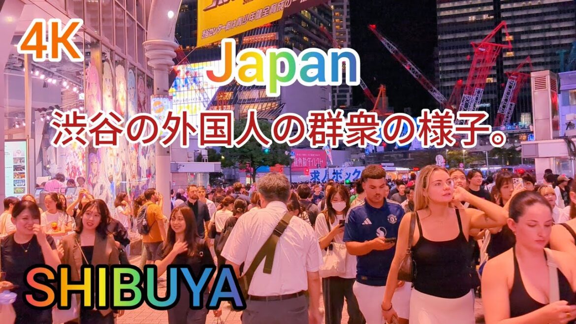 [4K] Shibuya Night Street Walking Tour. Tokyo, Japan.