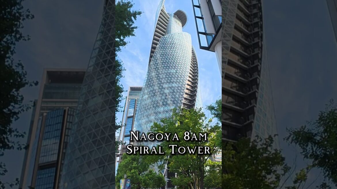 ASMR Walk in Nagoya 🌀 | Mode Gakuen Spiral Towers (Iconic Building) #japan #travel #4kwalk #asmr
