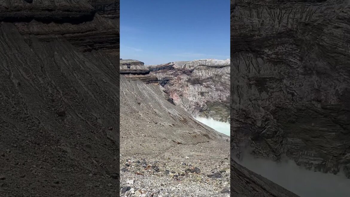 🇯🇵 Aso Volcano Japan’s Living Crater #travel #travelshorts #shorts #short #japan
