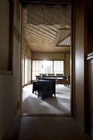 Soft light pours into the tearoom facing the garden at the Matsumoto Memorial Music Guest House in Tokyo's Setagaya Ward, April 17, 2023. (Mainichi/Akihiro Ogomori)