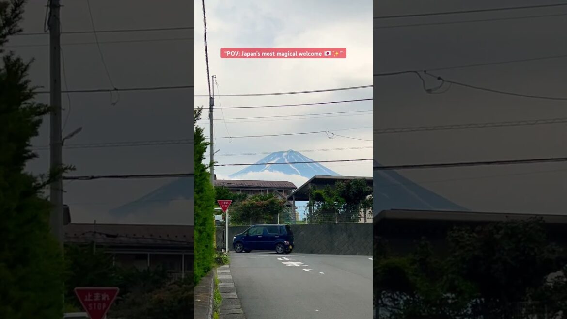 Mount Fuji reveals itself through the clouds 🗻✨…#POVTravel #MountFuji Mount Fuji reveals itself through the clouds 🗻✨...#POVTravel #MountFuji