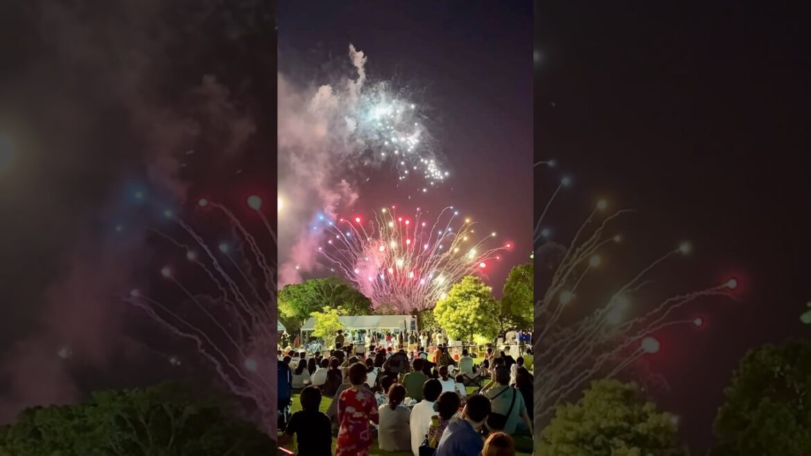 Bon Dance Festival + Fireworks in Kobe Harborland🪭🎇　#vlogjapan #fireworks #kobe