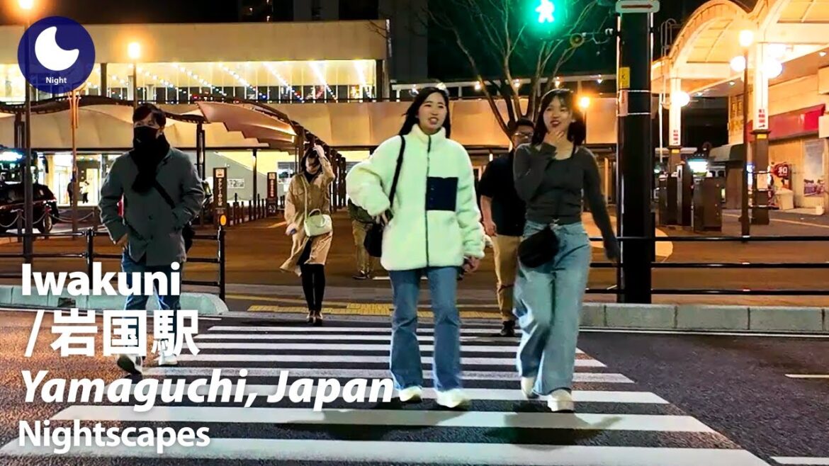 ⁴ᴷ Yamaguchi: Iwakuni Station (山口県: 岩国駅) - Japan Walking Tour (March, 2025)