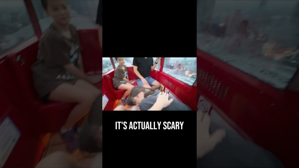 Mia freaks out on Ferris Wheel in Osaka Japan