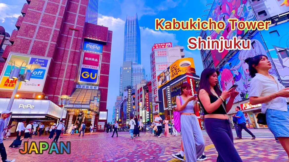 4K HDR Shinjuku Evening Walking Tour. #summer, Tokyo, Japan. 4K HDR Shinjuku Evening Walking Tour. #summer, Tokyo, Japan.