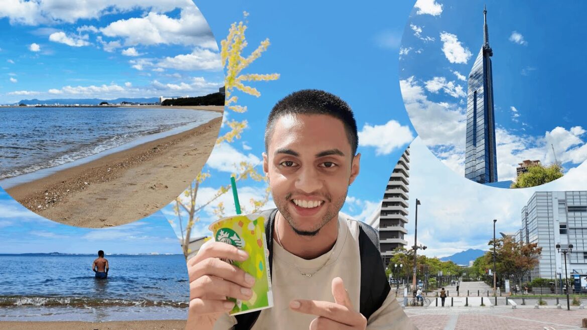 FUKUOKA, JAPAN POPULAR BEACH! - Seaside Momochi Beach Park