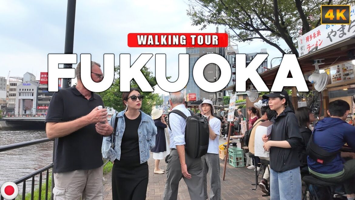 Fukuoka JAPAN - Walk around Fukuoka Central, Hakata to Tenjin Vlog 4K Walking Tour