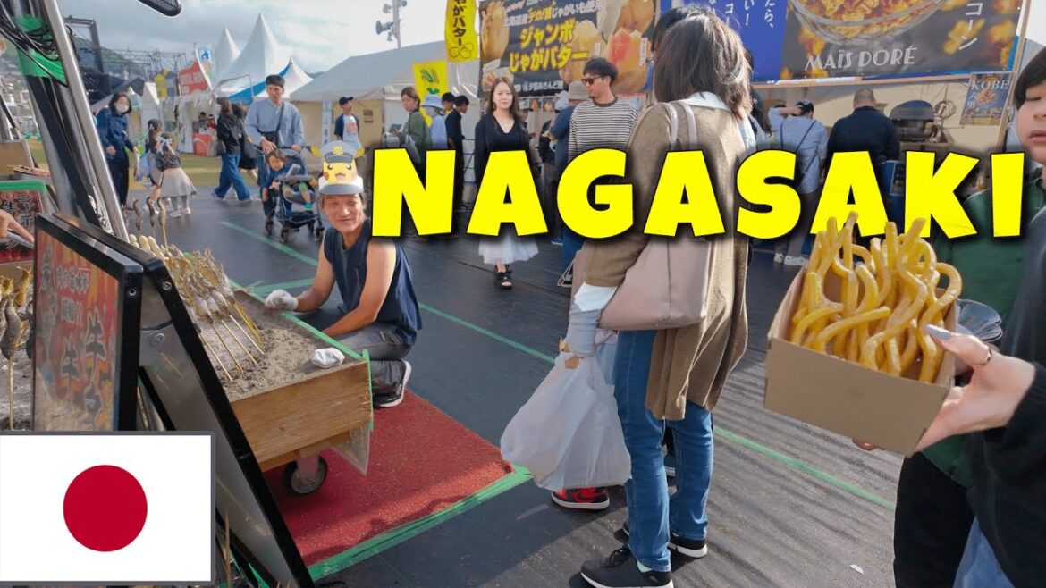 Walking tour of Nagasaki - Food festival near the harbor
