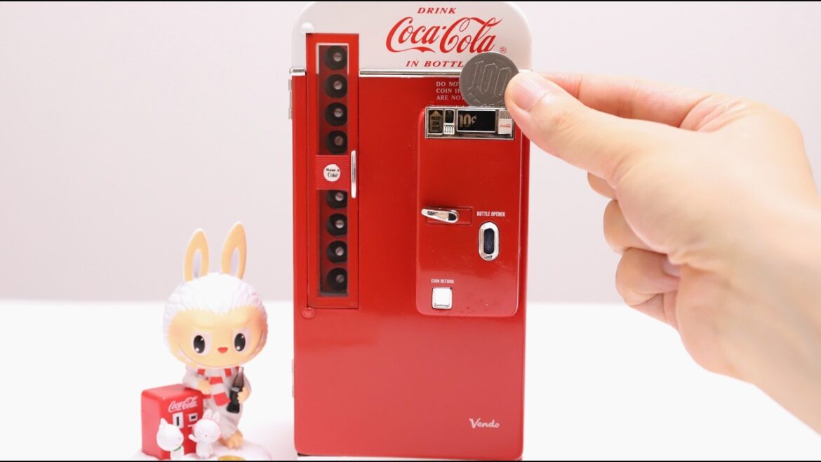 Coca Cola Vending Machine Collectible Musical Bank with Labubu Coca Cola Vending Machine Collectible Musical Bank with Labubu