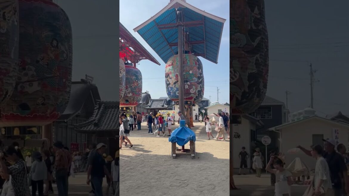 Massive Paper Lanterns at a Japanese Shrine #Shorts
