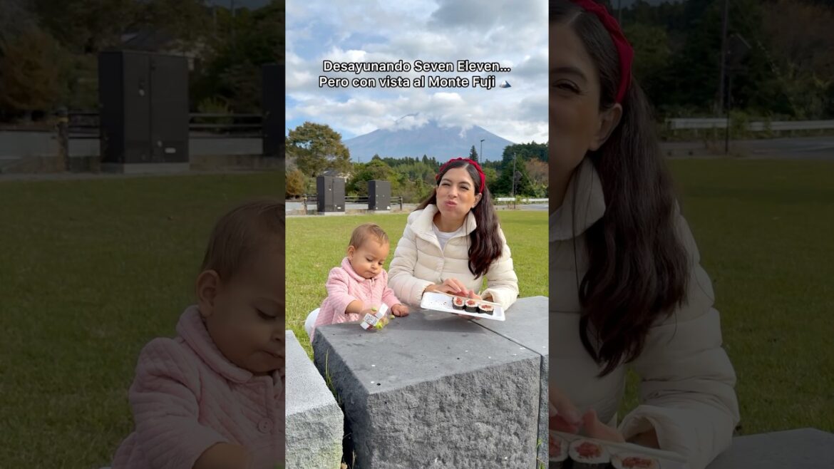 Un desayuno sencillo pero con vista al Monte Fuji ✨😍 #japon #montefuji