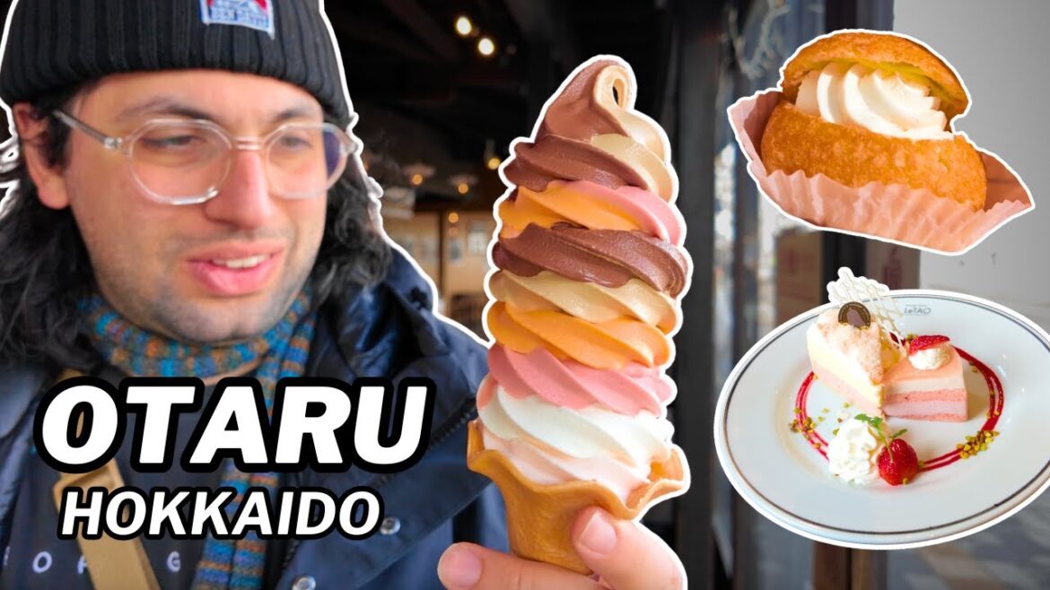 CRAZY 8 LAYER ice cream in Otaru, Hokkaido! 1 day food tour itinerary in Japan's dessert capital!