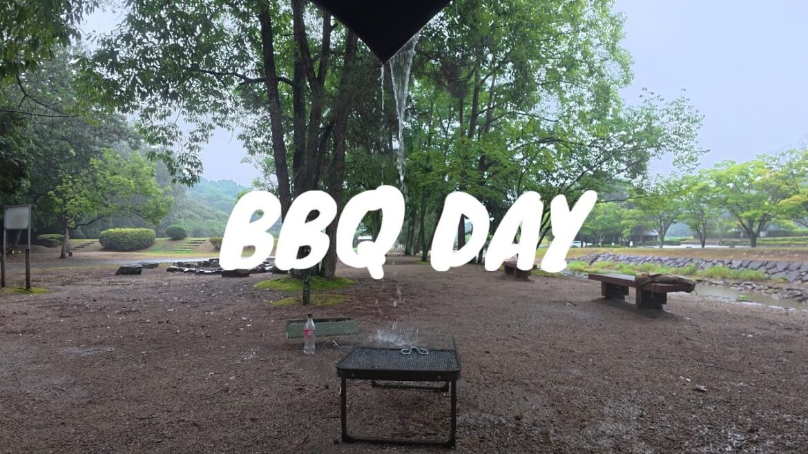 Rainy Day BBQ in Okayama Japan
