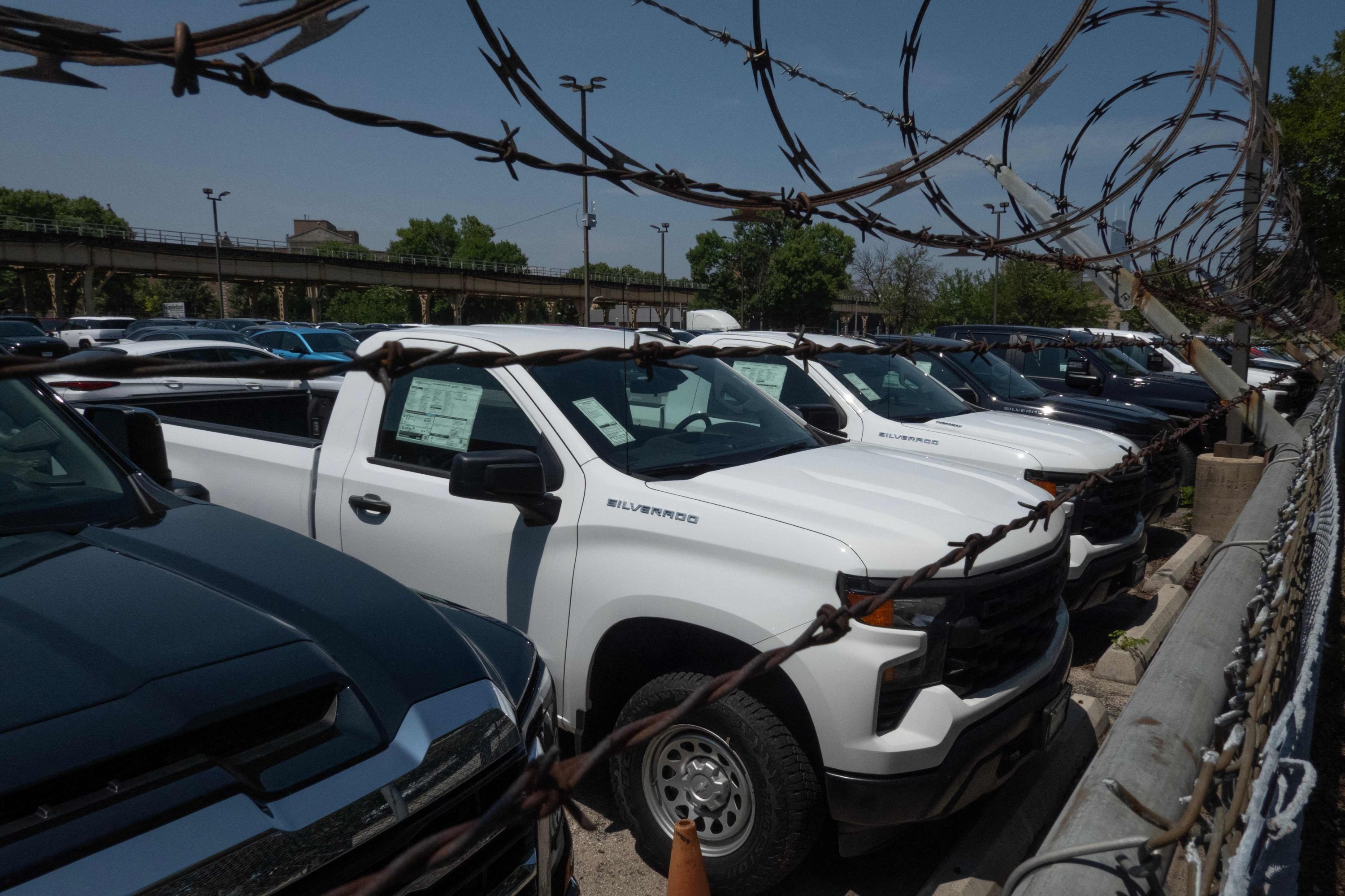 Vehicles are offered for sale at a General Motors dealership in Chicago, Illinois, U.S., July 22, 2025. (AFP Photo)