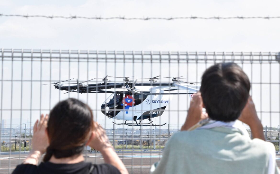 SkyDrive demonstrates flying car at Osaka Expo