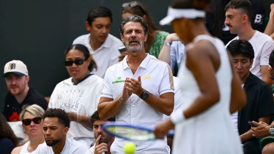 Patrick Mouratoglou, seen at Wimbledon when he was the coach of Naomi Osaka. The two recently ended their partnership. - Hannah Peters/Getty Images