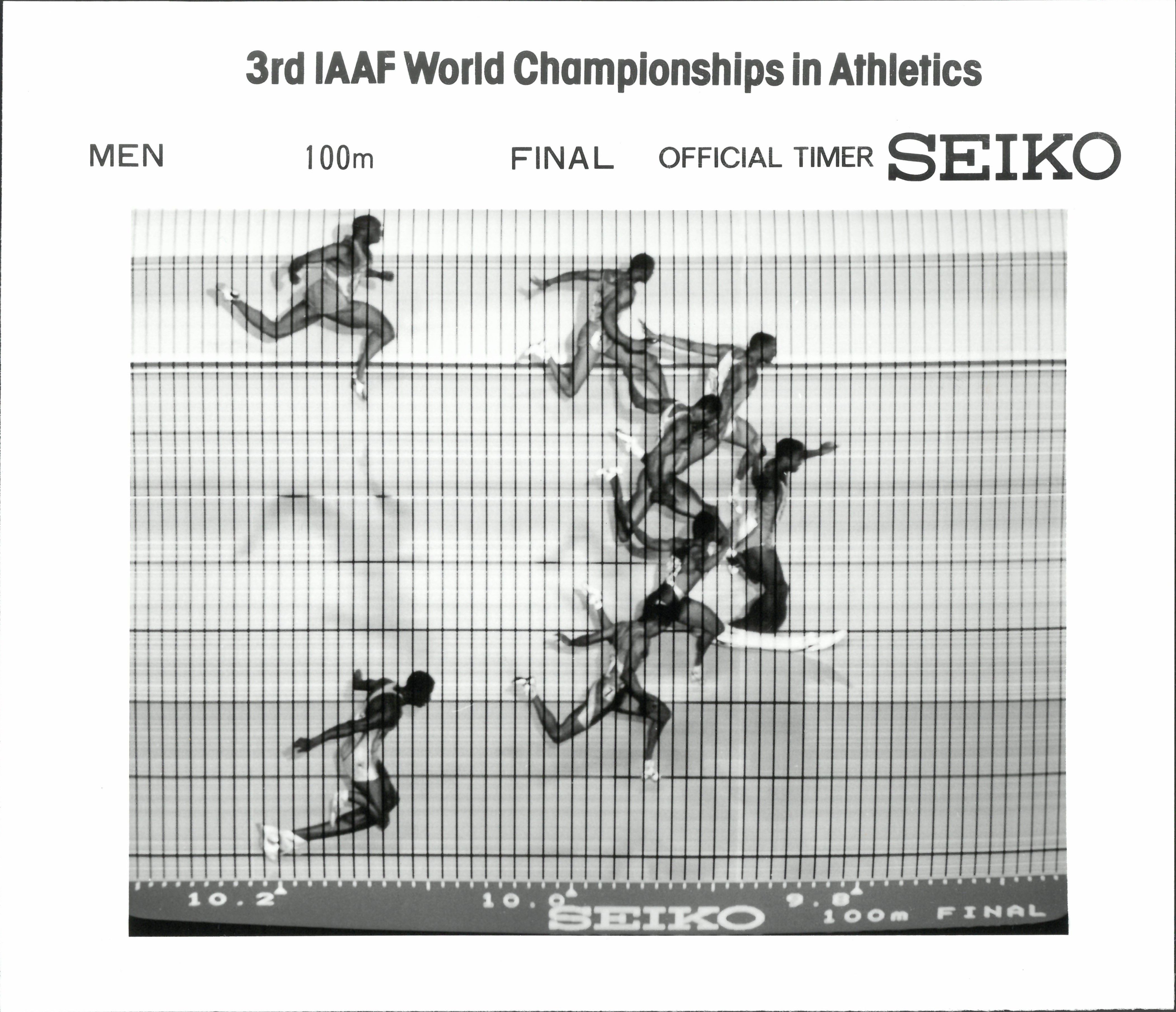 WCH Tokyo 1991 100m world record photo finish