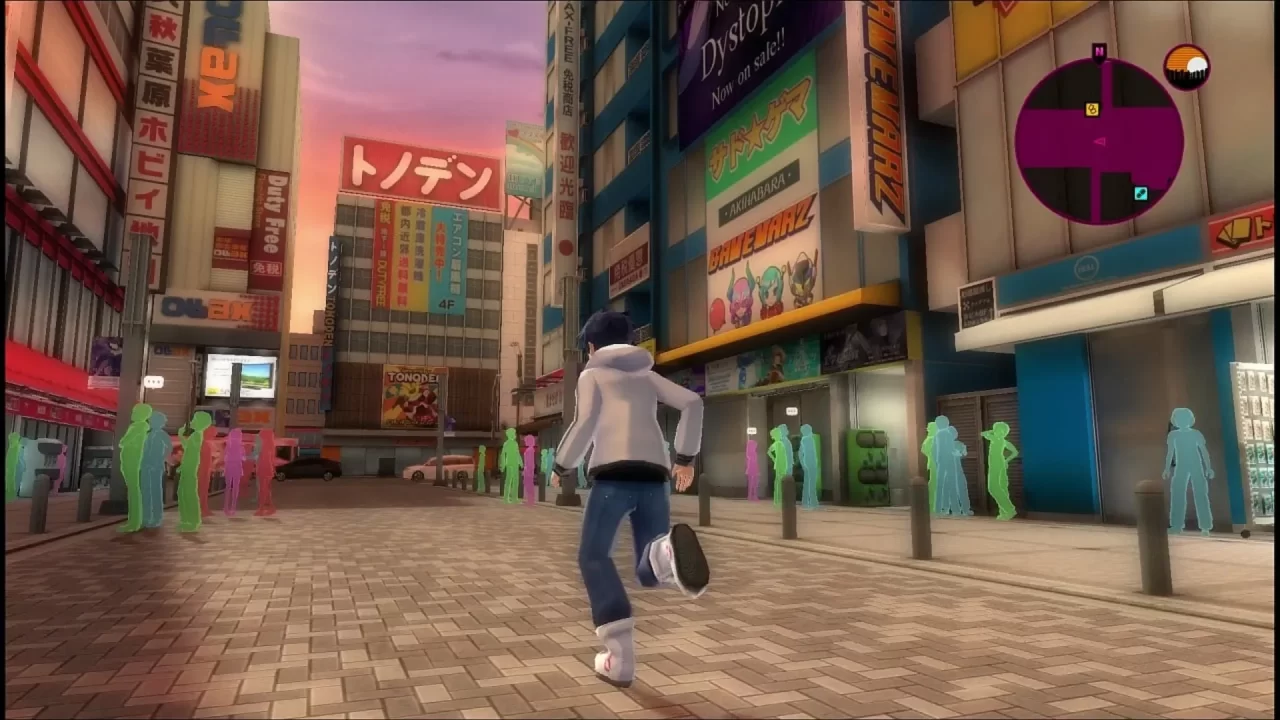 Screenshot of Akihabara as seen in Akiba's Beat. 