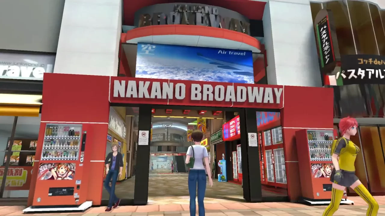 Screenshot of Nakano Broadway entrance in Digimon Story: Cyber Sleuth. 