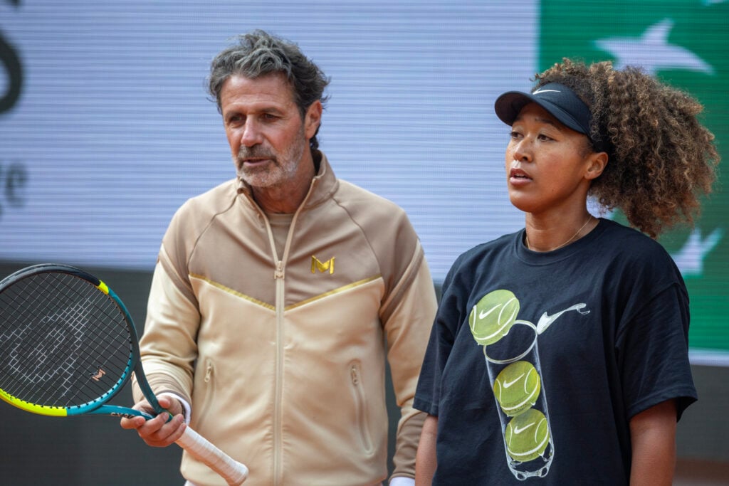 Patrick Mouratoglou and Naomi Osaka training together ahead of the 2025 French Open