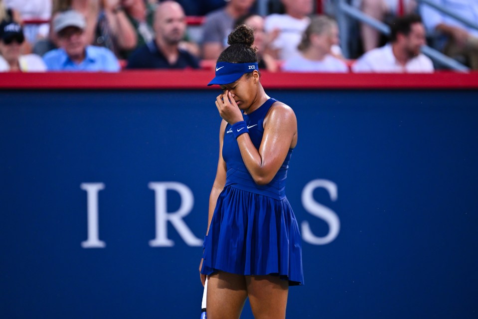 Osaka struggled at points during the match